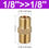 Thumbnail: Brass Hex Reducer Pipe Fitting 1/8 1/4 3/8 1/2 3/4 1 Inch Thread Copper 