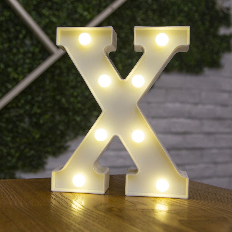 Thumbnail: Decorative Letters Alphabet Letter LED Lights Luminous Number Lamp 