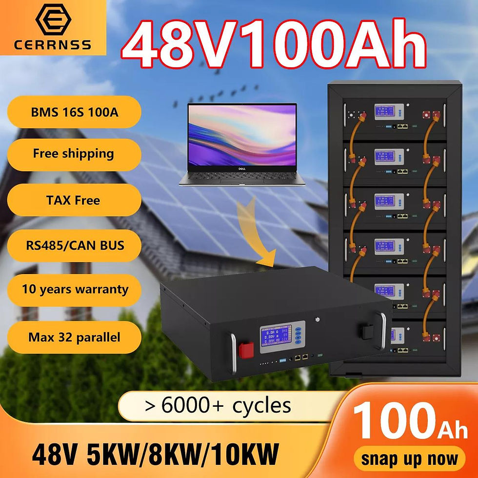 Thumbnail: LiFePO4 Battery 48V 100AH 200AH 5KW 10KW Lithium Solar Battery 6000+ 