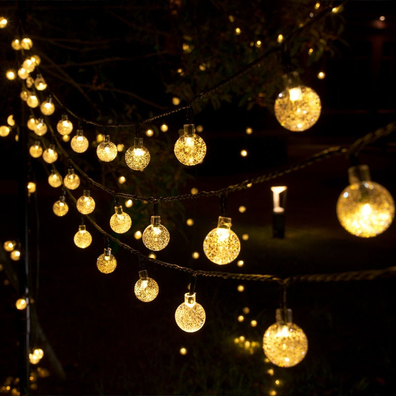 Thumbnail: LED Solar Light String Outdoor Waterproof Christmas Decoration 100led Crystal
