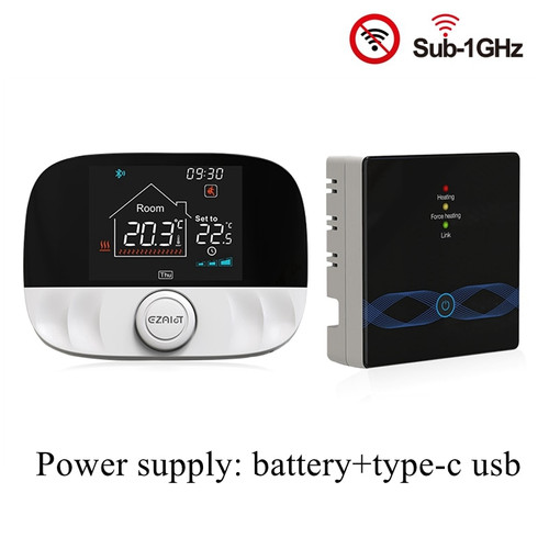 RF433 Wireless Thermostat WiFi for Floor Heating Water Gas Boiler Home Room  Tuya | Retrofit-EPC