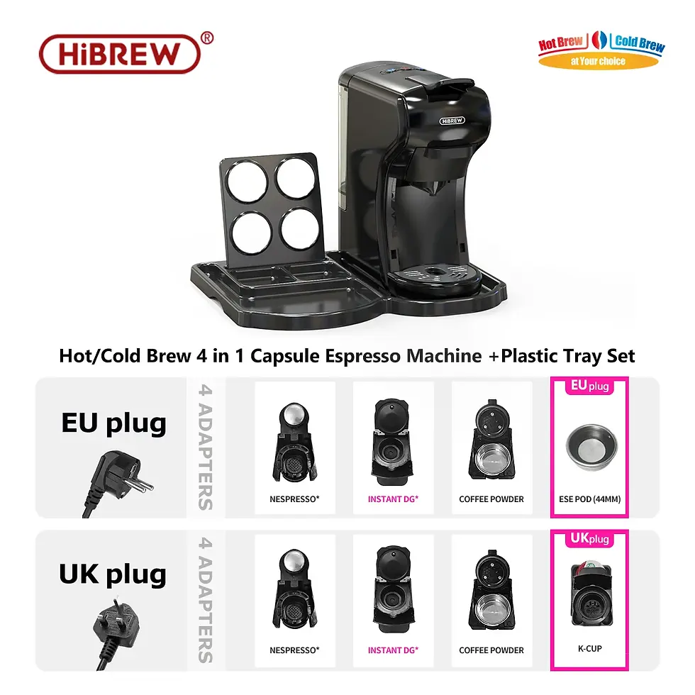 Thumbnail: HiBREW Coffee Machine 19 Bar 4in1 Hot & Cold Multiple Capsule