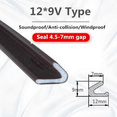 Thumbnail: 5M Self-adhesive Door Window Sealing Strip Dustproof Soundproof Foam Insulation