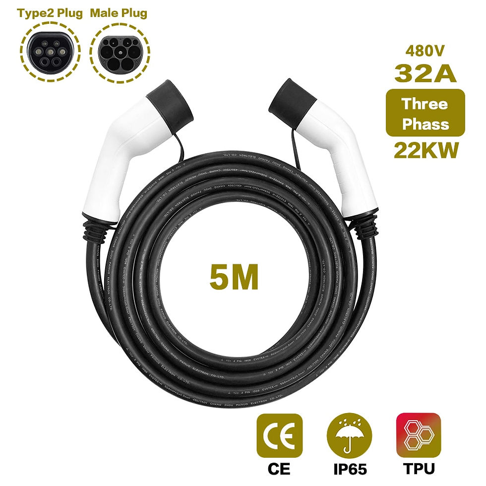 Thumbnail: 32A three-phase 22kw IEC 62196 32A EVSE kit EV cable type 2 to type 2