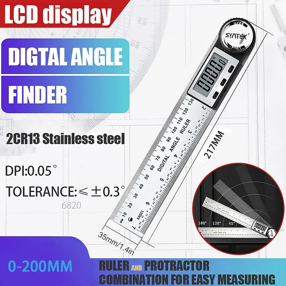 Thumbnail: 200MM 300MM 500MM Stainless Steel Digital Angle Ruler Electronic 