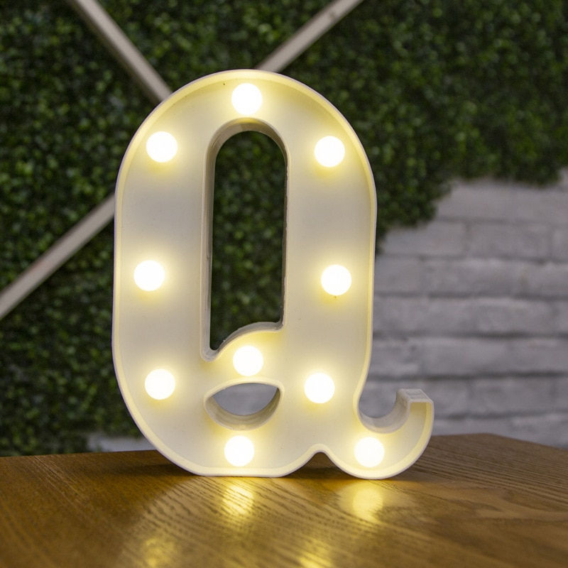 Thumbnail: Decorative Letters Alphabet Letter LED Lights Luminous Number Lamp 