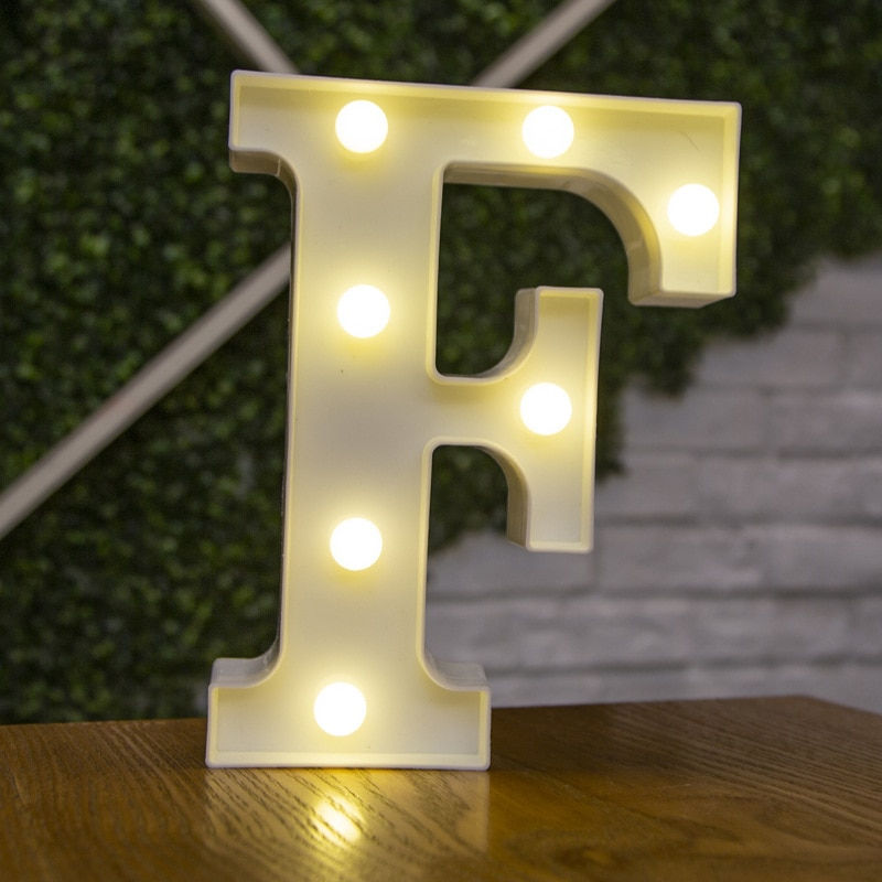 Thumbnail: Decorative Letters Alphabet Letter LED Lights Luminous Number Lamp 
