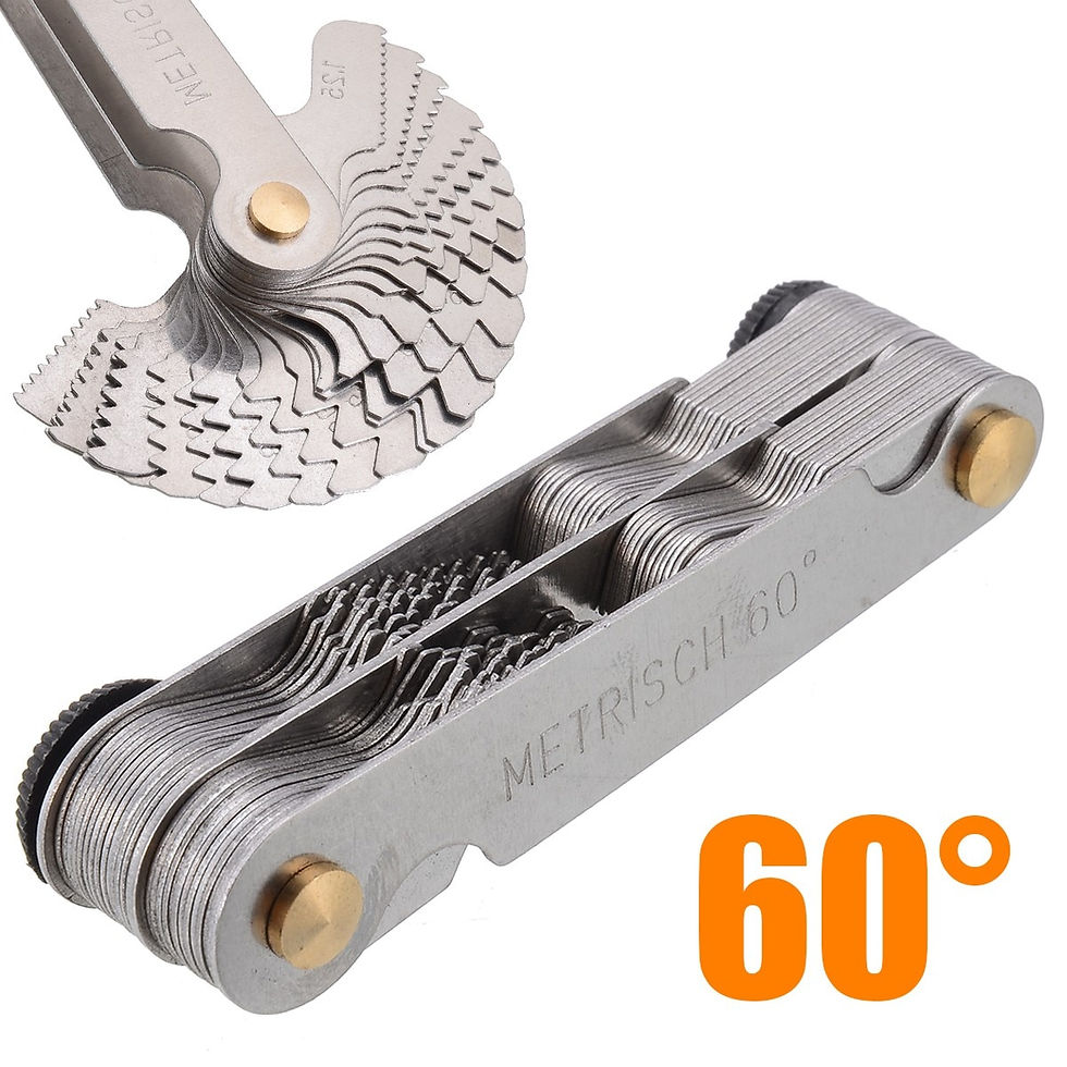 Thumbnail: 55/60 Degree Metric Inch Thread Plug Gauge Gear Tooth Screw Pitch 