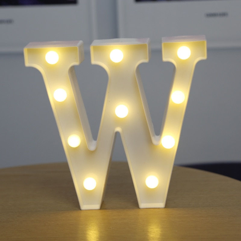 Thumbnail: Decorative Letters Alphabet Letter LED Lights Luminous Number Lamp 
