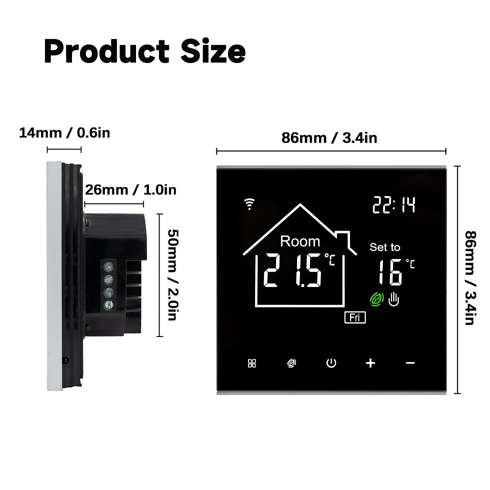 Thumbnail: Tuya WiFi Smart Thermostat LCD Display Touch Screen for Electric Floor Heating 