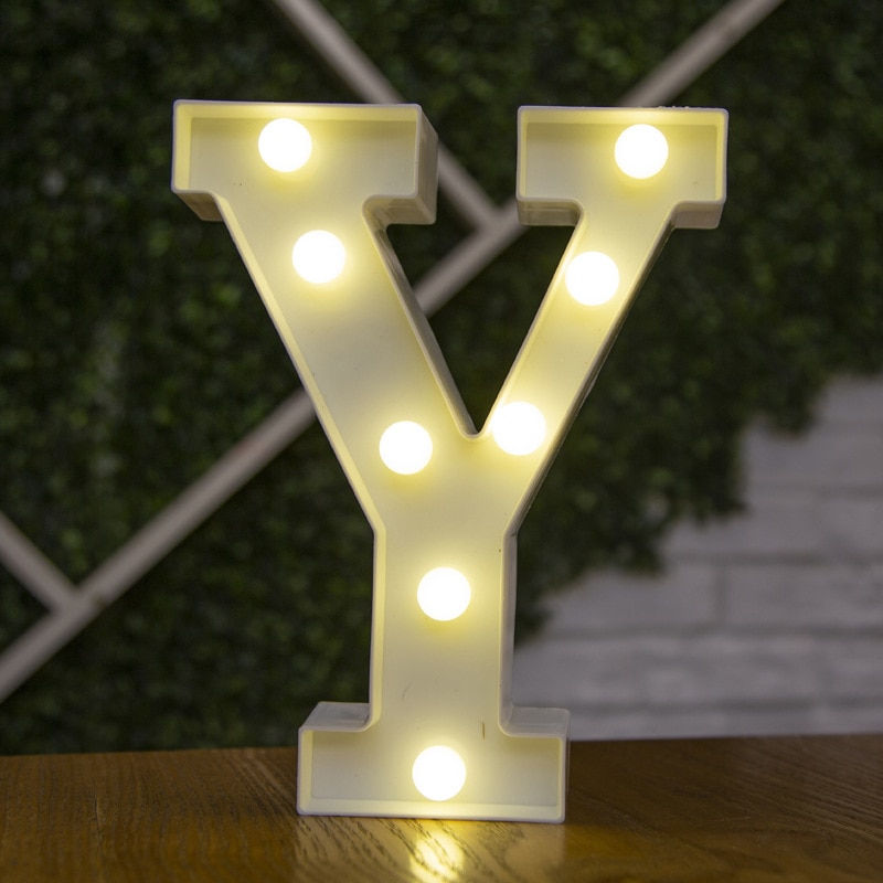 Thumbnail: Decorative Letters Alphabet Letter LED Lights Luminous Number Lamp 