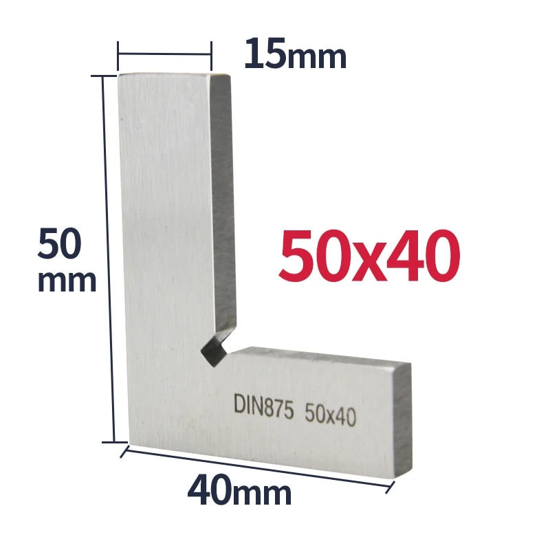 Thumbnail: 90 Degree Flat Edge Square Ruler Carpentry Square Metal Angle Measuring Tool
