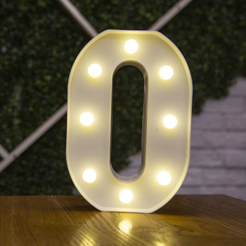 Thumbnail: Decorative Letters Alphabet Letter LED Lights Luminous Number Lamp 