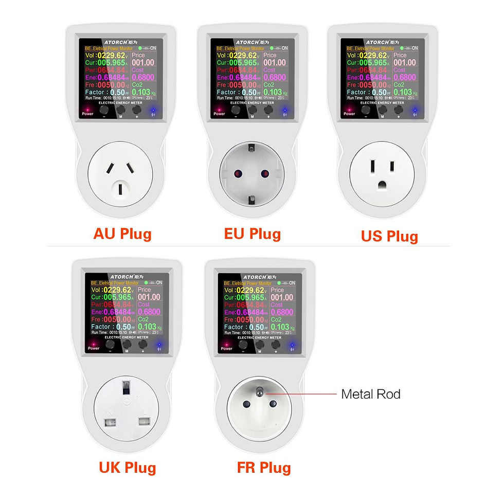 Thumbnail: Bluetooth Digital Wattmeter 220V AC Power Meter Electricity Consumption Energy