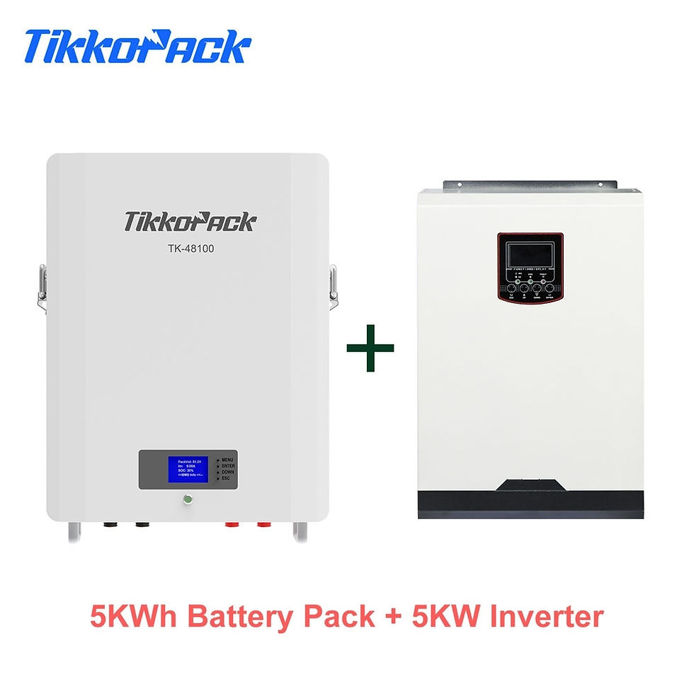 Thumbnail: TIKKOPACK 48V 100Ah Powerwall 5kWh LiFePO4 Battery Pack 6000+ Cycle 