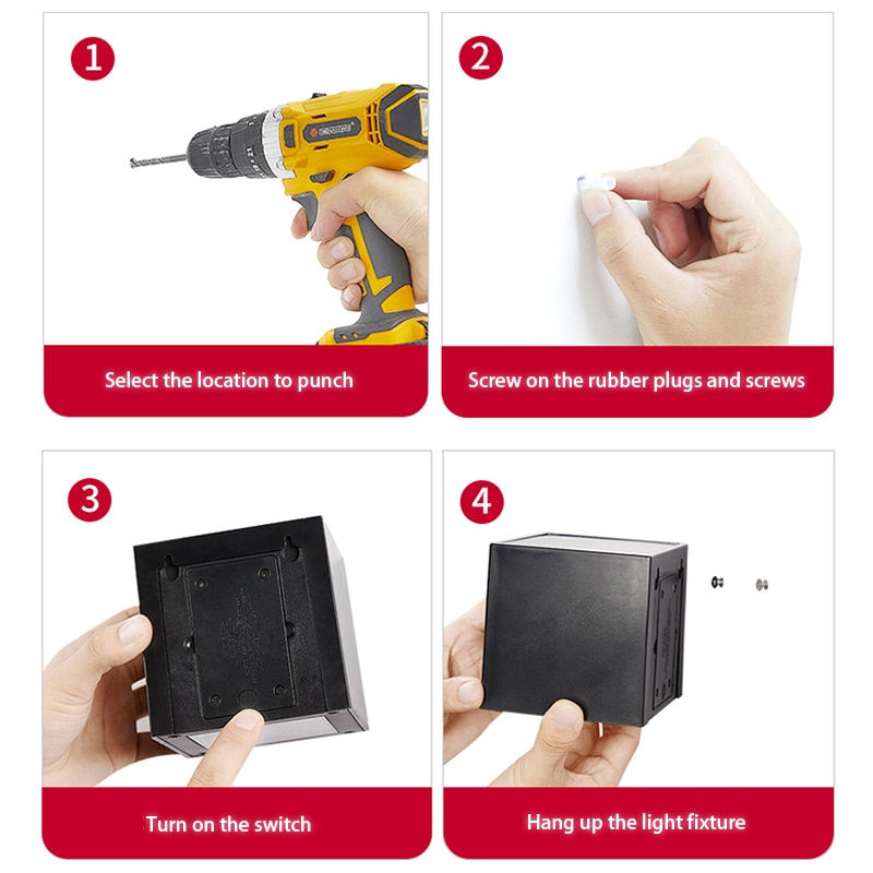 Thumbnail: LED Solar Light Outdoor Garden Square Wall Lamp Sunlight Sensor IP65 Waterproof 