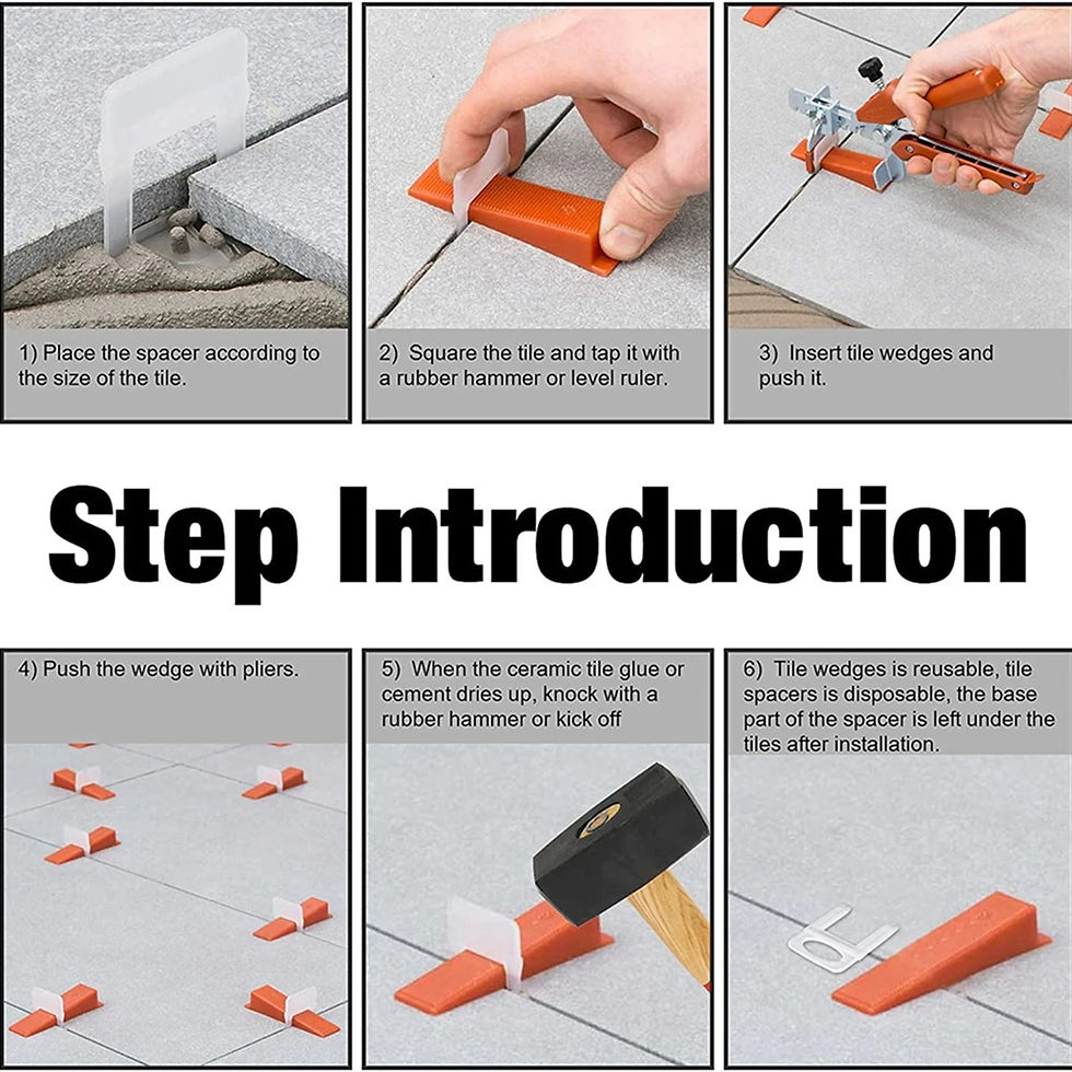 Thumbnail: 100-500Pcs Tile Leveling System 1/1.5/2/2.5/3MM Tile Leveler Spacers Clip 