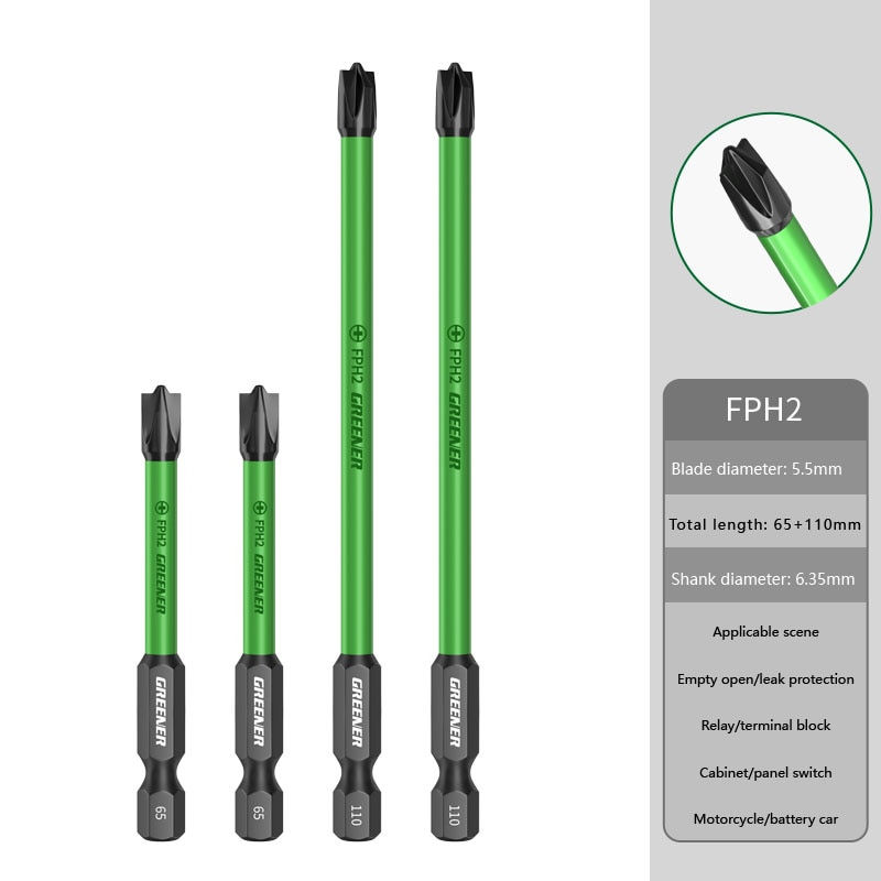 Thumbnail: GREENERY Electrician's Special Batch Eleven-word Screwdriver Strong Magnetic 