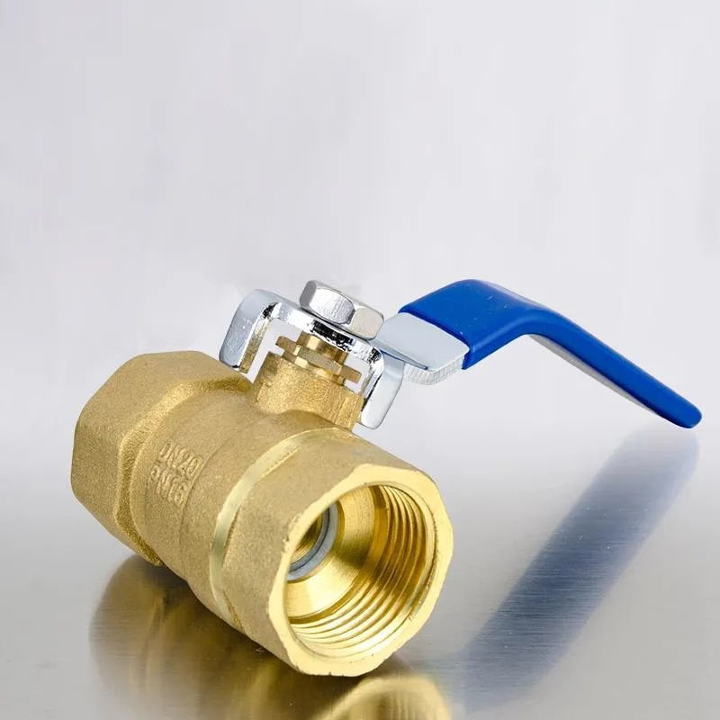 Thumbnail: 1/2" 3/4" 1" 2" Brass BSP Thread Ball Valve With Lever Handle Copper 