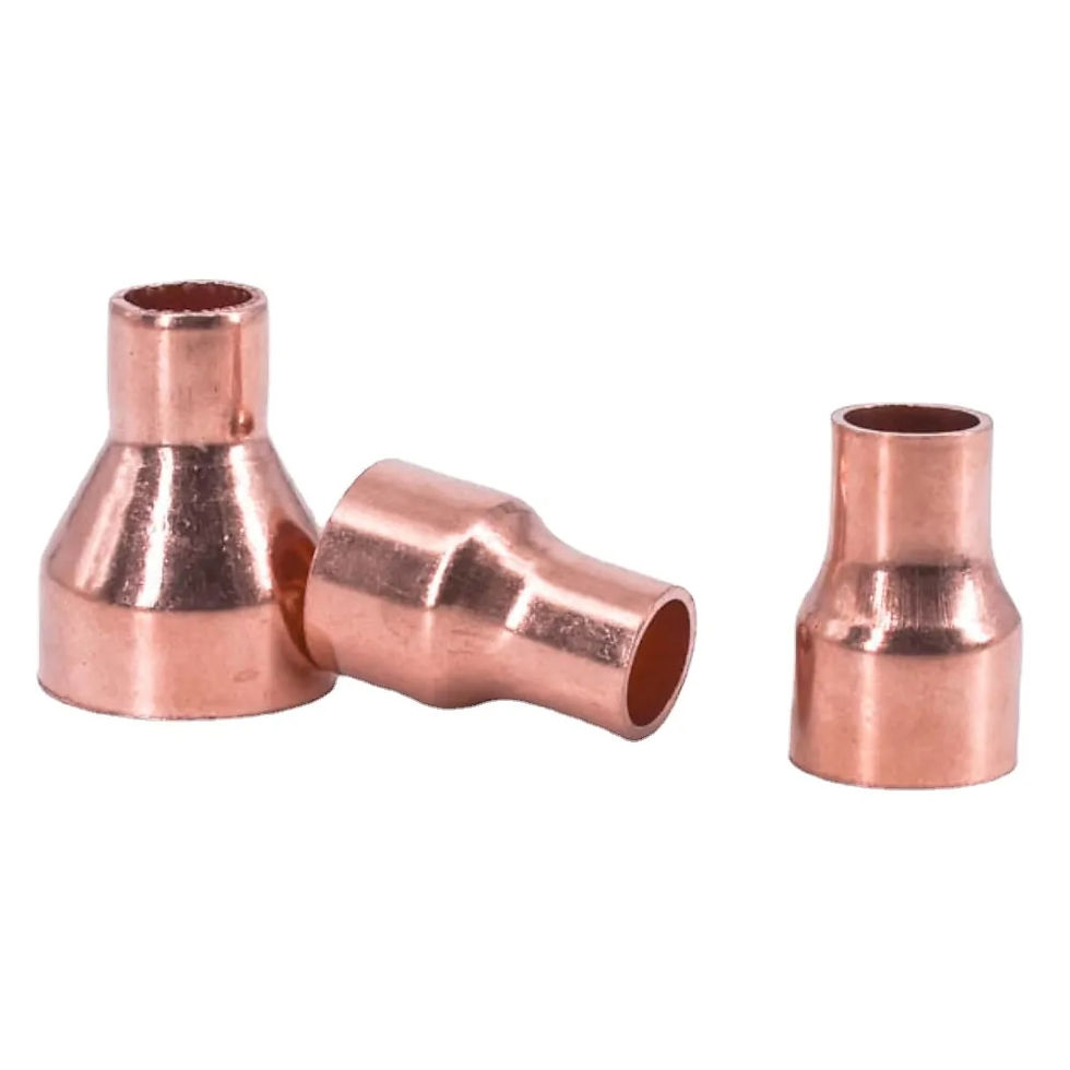 Thumbnail: 6.35 8 10 12.7 15 16 19 25 28 32mm Pure Copper End Feed Solder Reducer 