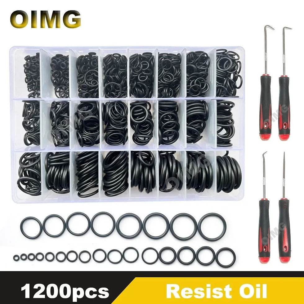 Thumbnail: 740/1200Pcs 24 Sizes Rubber O Ring Kit Sealing Gasket Washers for 