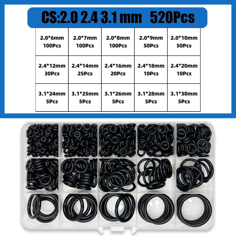 Thumbnail: Black Nitrile O-ring Rubber Washer NBR O Ring Sealing Gasket   