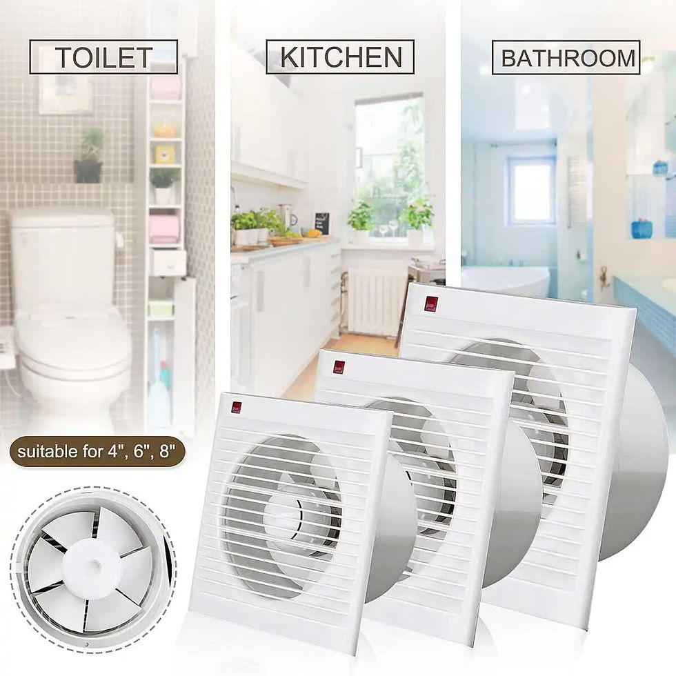 Thumbnail: 4 Inch 6 Inch 8 Inch Waterproof Mute Bathroom Extractor Exhaust Fan Window 