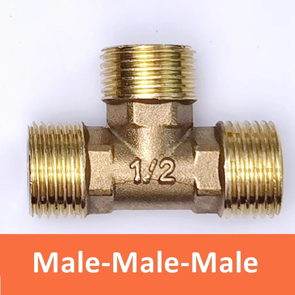 Thumbnail: Pneumatic Plumbing Brass Pipe Fitting Male/Female Thread 1/8" 1/4" 3/8" 1/2"