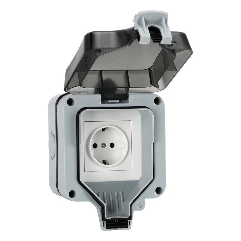 Thumbnail: Aingh IP66 Outlet 220v Korea Waterproof Outdoor Plug Electrical Sockets 