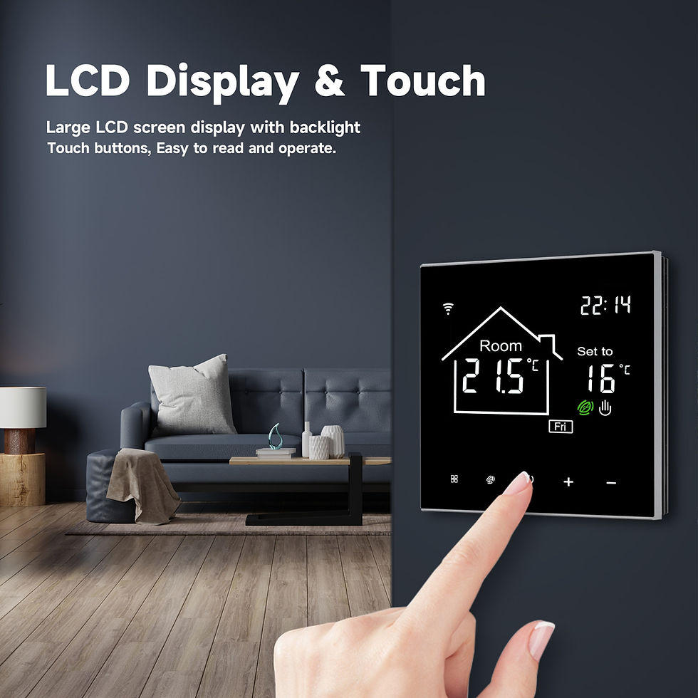 Thumbnail: Tuya WiFi Smart Thermostat LCD Display Touch Screen for Electric Floor Heating 