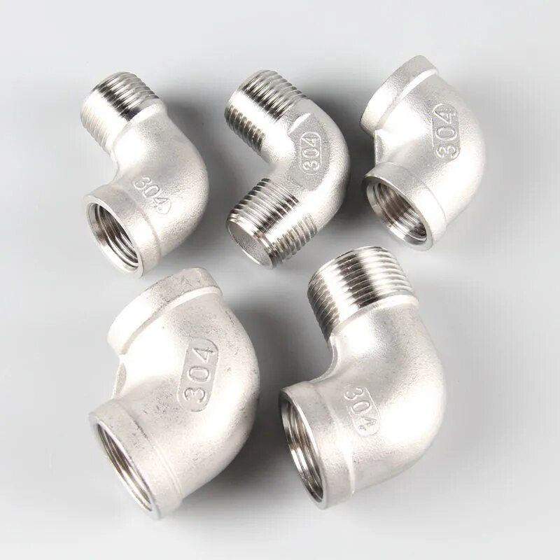 Thumbnail: 1/2" 304 Stainless Steel Water Pipe Joint Three-way Elbow  Wire Inside 