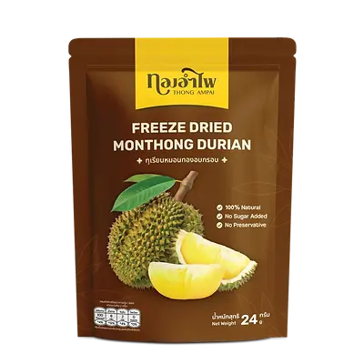 Thong Ampai Freeze Dried Monthong Durian 24g Thai Snacks-01.webp