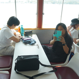 Errol and Marilyn on a lake cruise