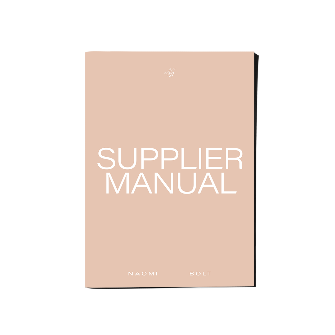 SUPPLIER MANUAL