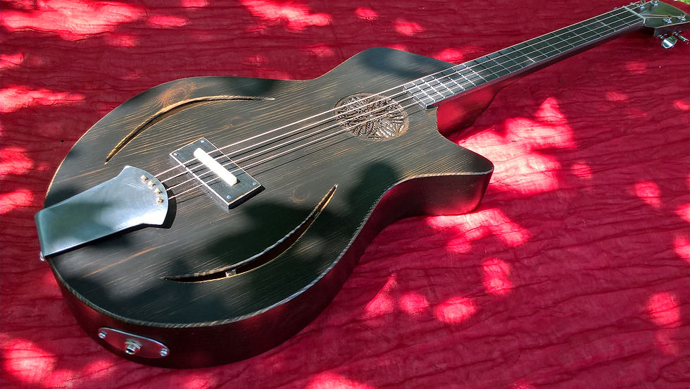 Thumbnail: Guitar handmade 4 strings electro acoustic
