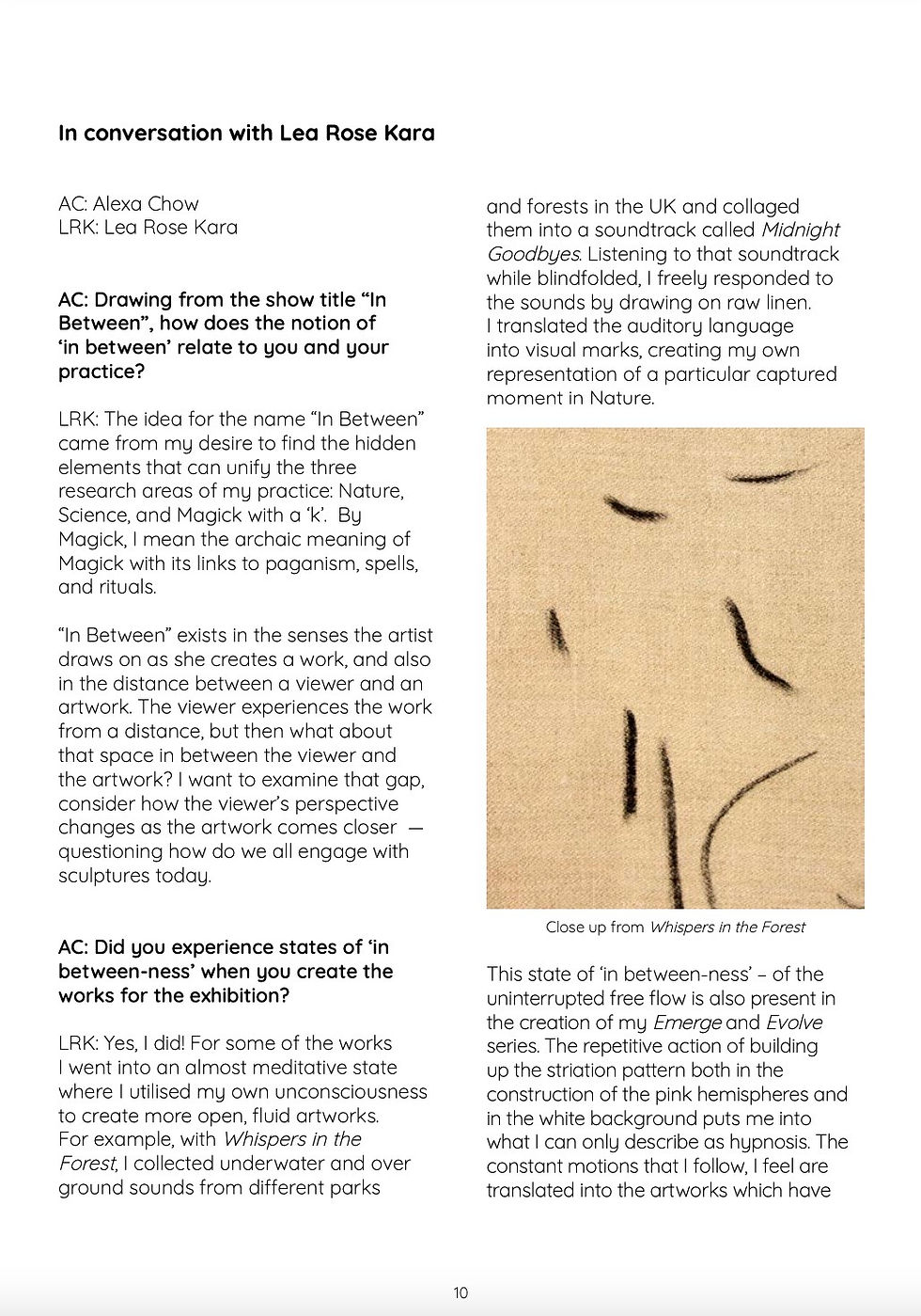 Lea Rose Kara's Interview