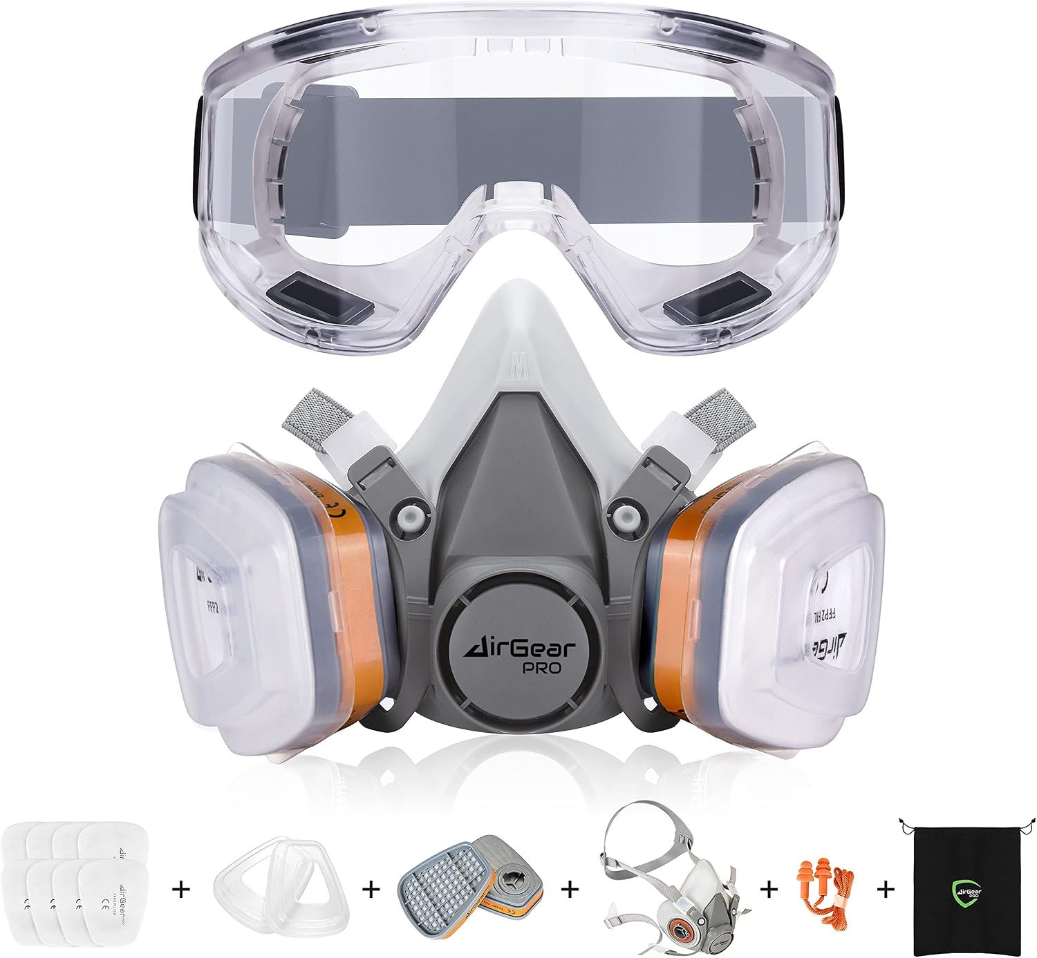 AirGearPro G-500 Masque Protection Respiratoire Réutilisable avec filtres | Ma