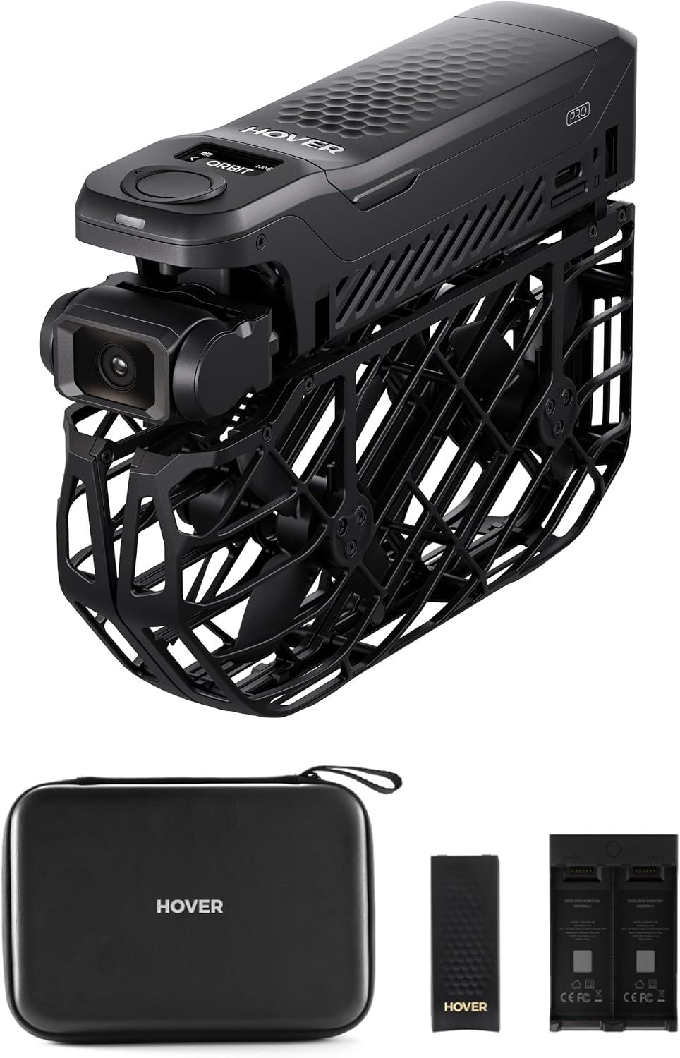 Caméra volante HOVERAir X1 Pro pliable avec sa sacoche.
