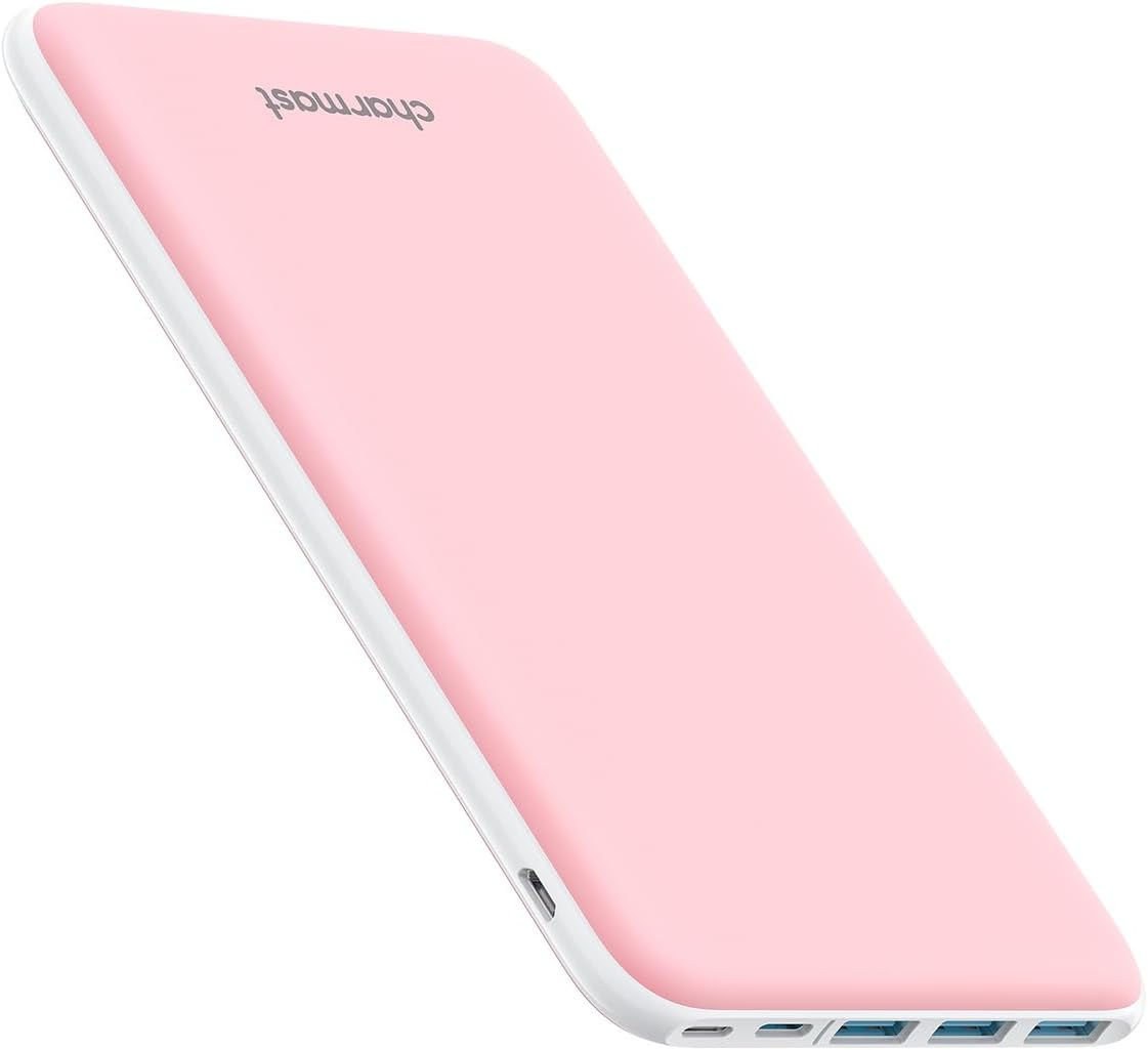 Batterie externe Charmast 26800mAh rose ultra-mince