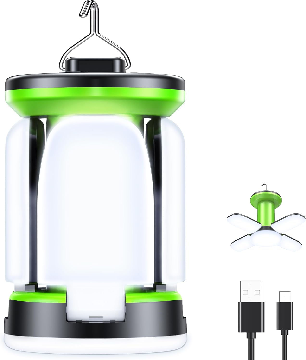Blukar Lampe Camping Rechargeable 2000LM, Lanterne Camping LED Pliable | 7 Mode