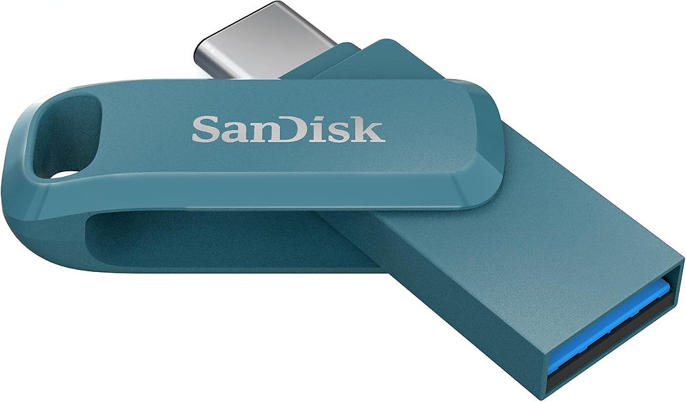 Miniature : Clé USB-C SanDisk Ultra Dual Drive Go bleue pivotante