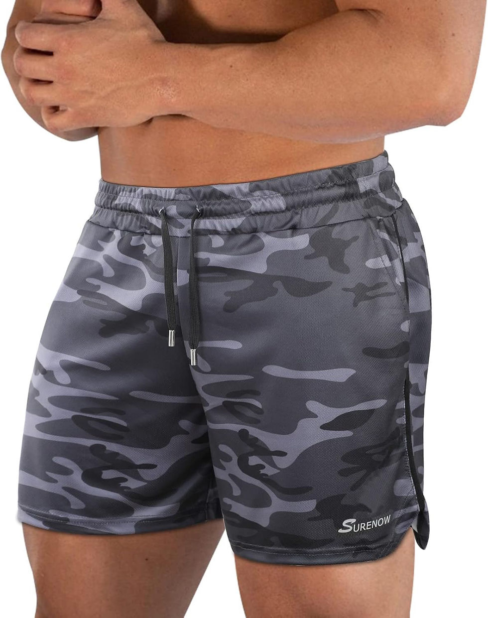 Miniature : Short de sport Surenow camouflage gris pour homme