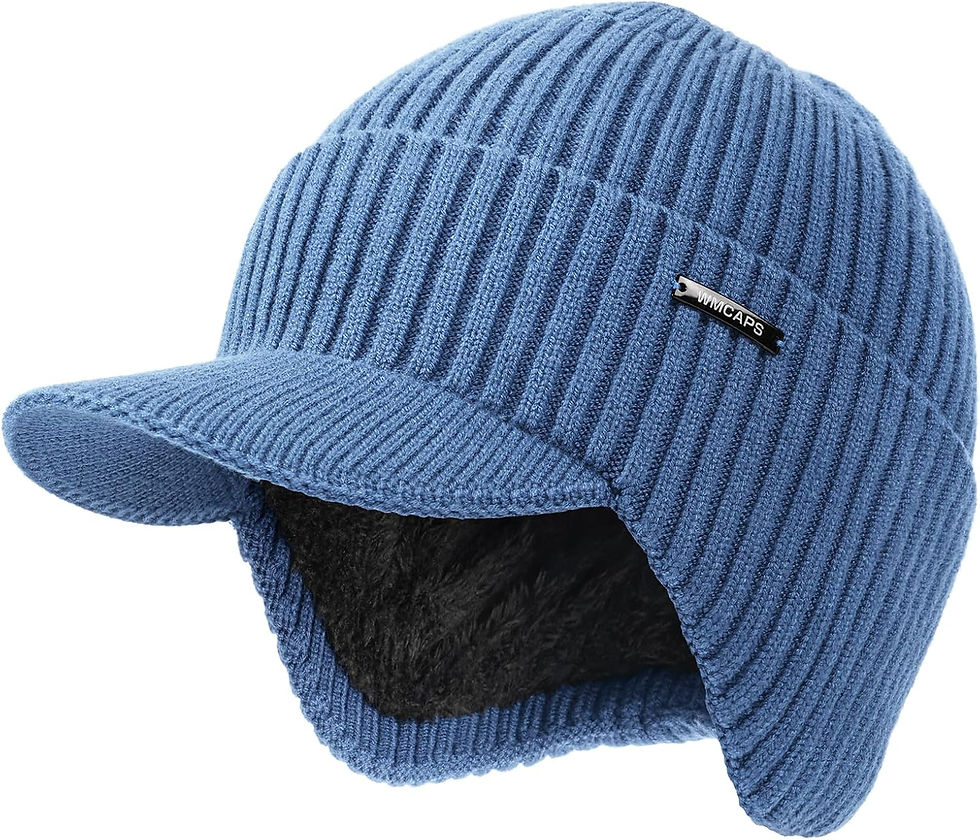 Thumbnail: Bonnet d'hiver Wmcaps bleu pour kits de survie par grand froid