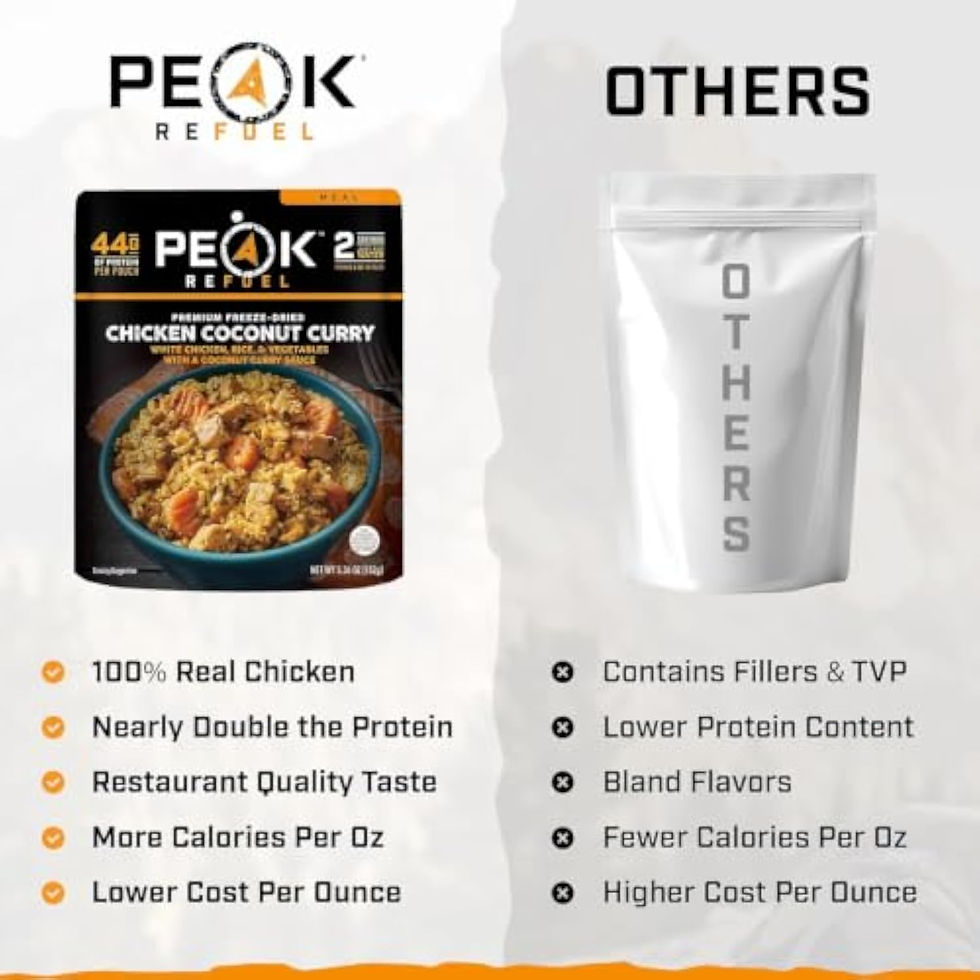 Thumbnail: Repas lyophilisés au poulet au curry et à la noix de coco Peak Refuel, lot de 2,