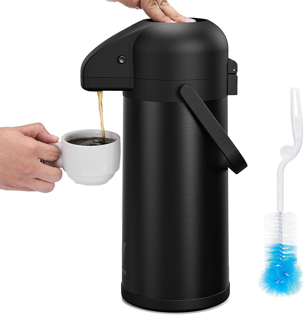 Thumbnail: Carafe à café isotherme 3 L avec pompe et brosse de nettoyage