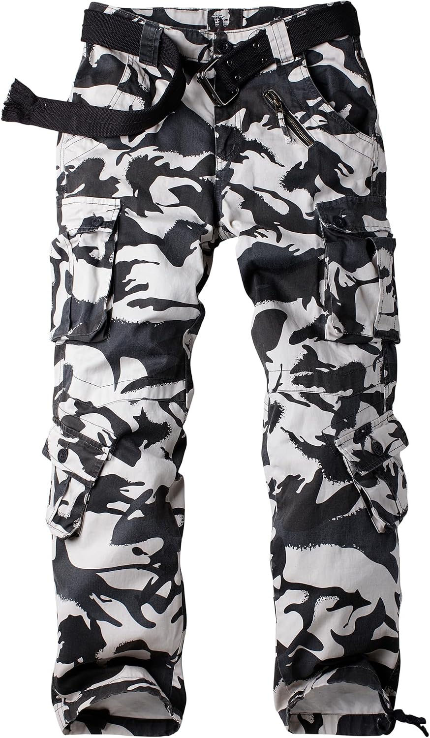 Miniature : Pantalon de travail cargo camouflage pour homme, en coton ripstop tactique décon