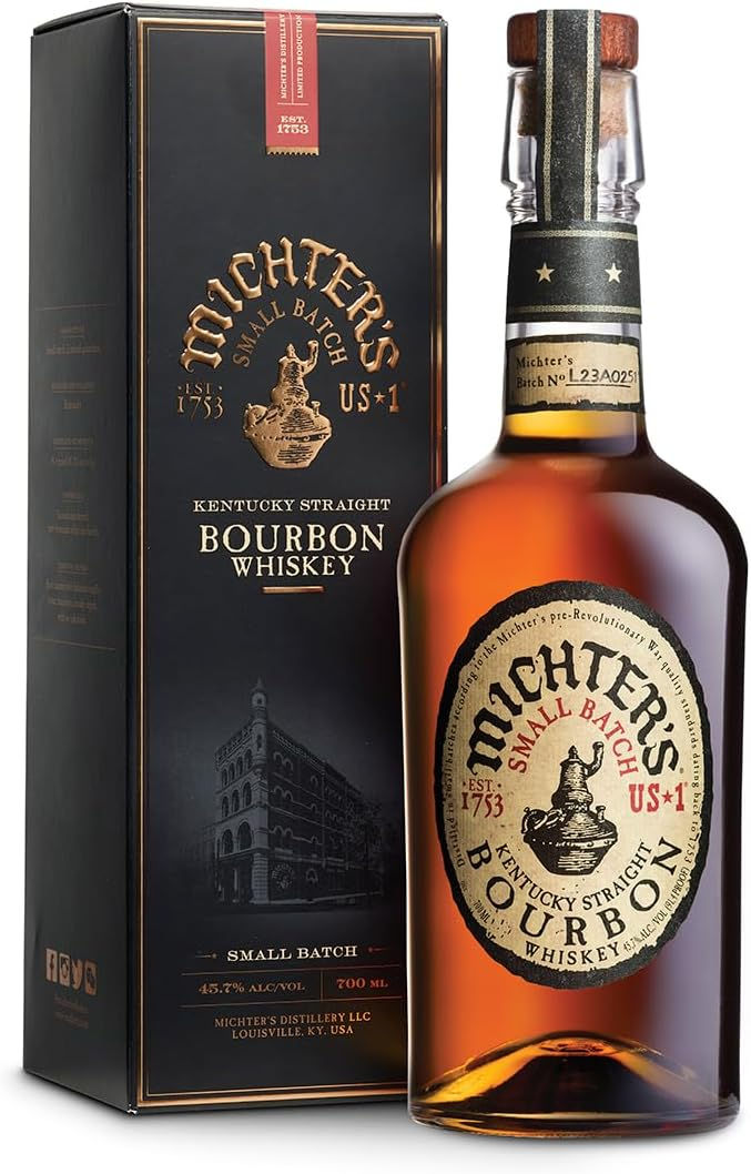 Bouteille de Michter's US 1 Kentucky Straight Bourbon et son étui.