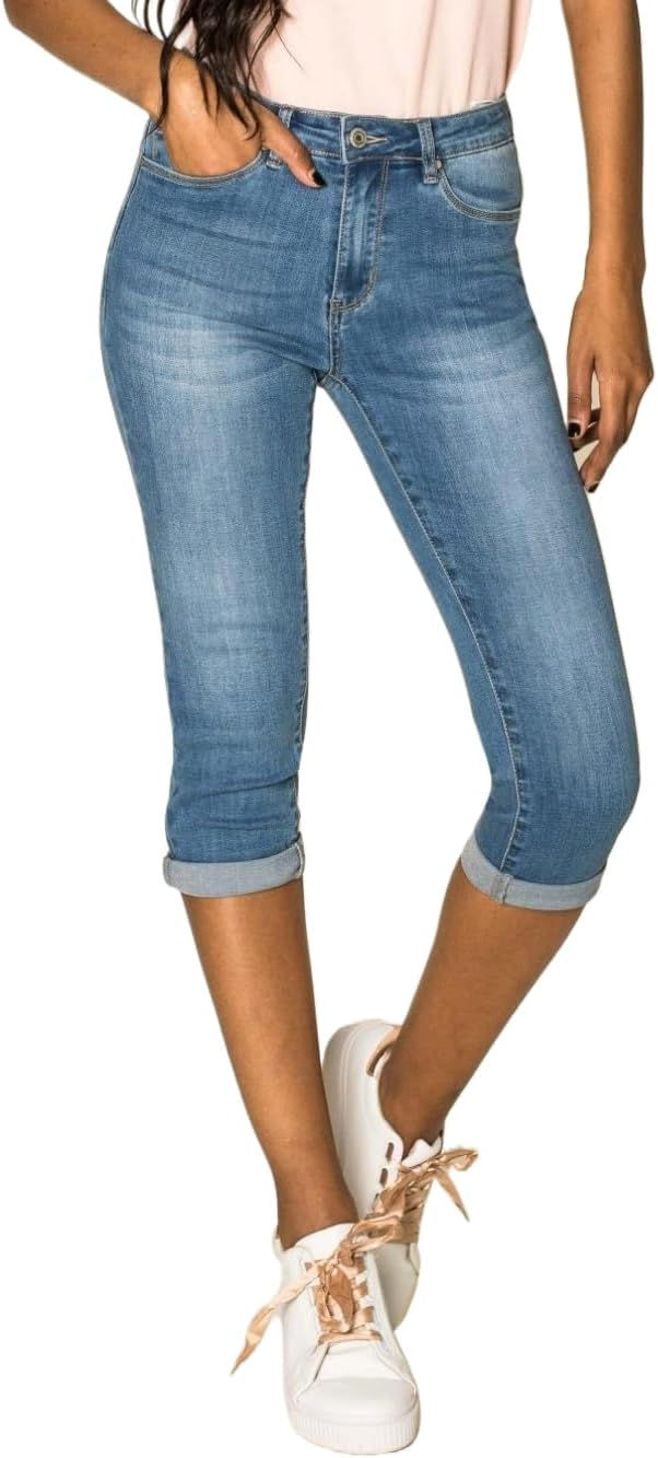 Miniature : Jean Capri Nina Carter P132 bleu clair taille haute.
