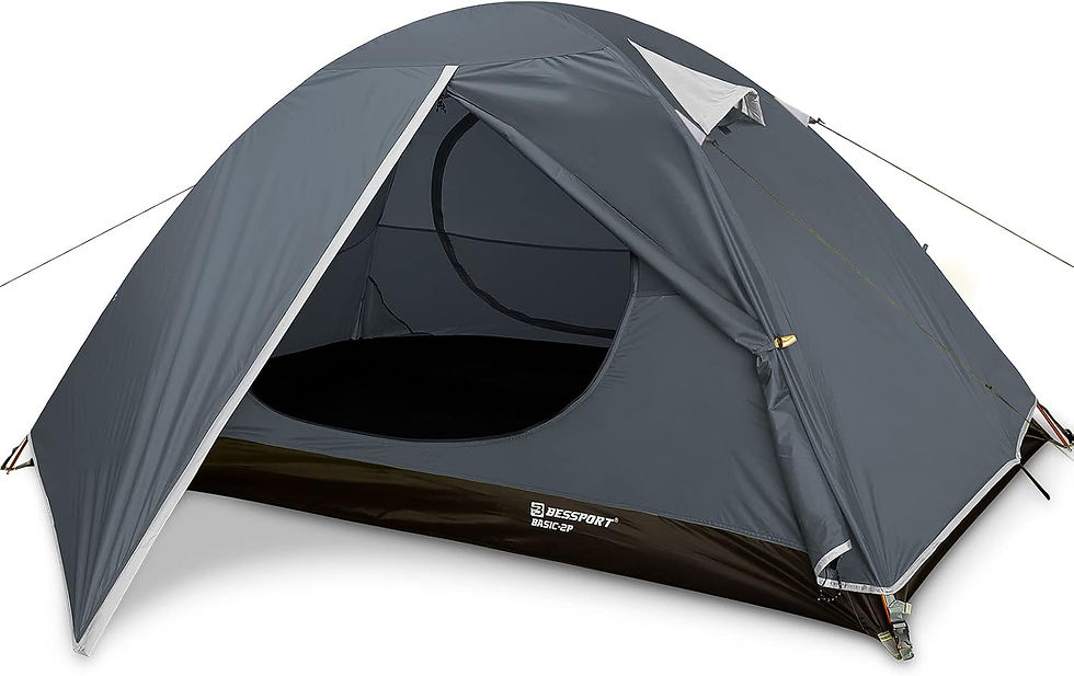 Thumbnail: Tente de camping Bessport grise ultra légère pour 1 à 3 personnes
