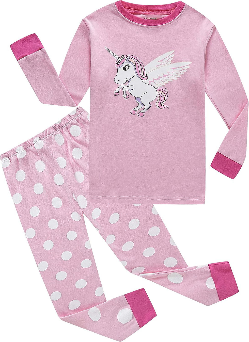 Miniature : Pyjama licorne rose Family Feeling pour enfant en coton.
